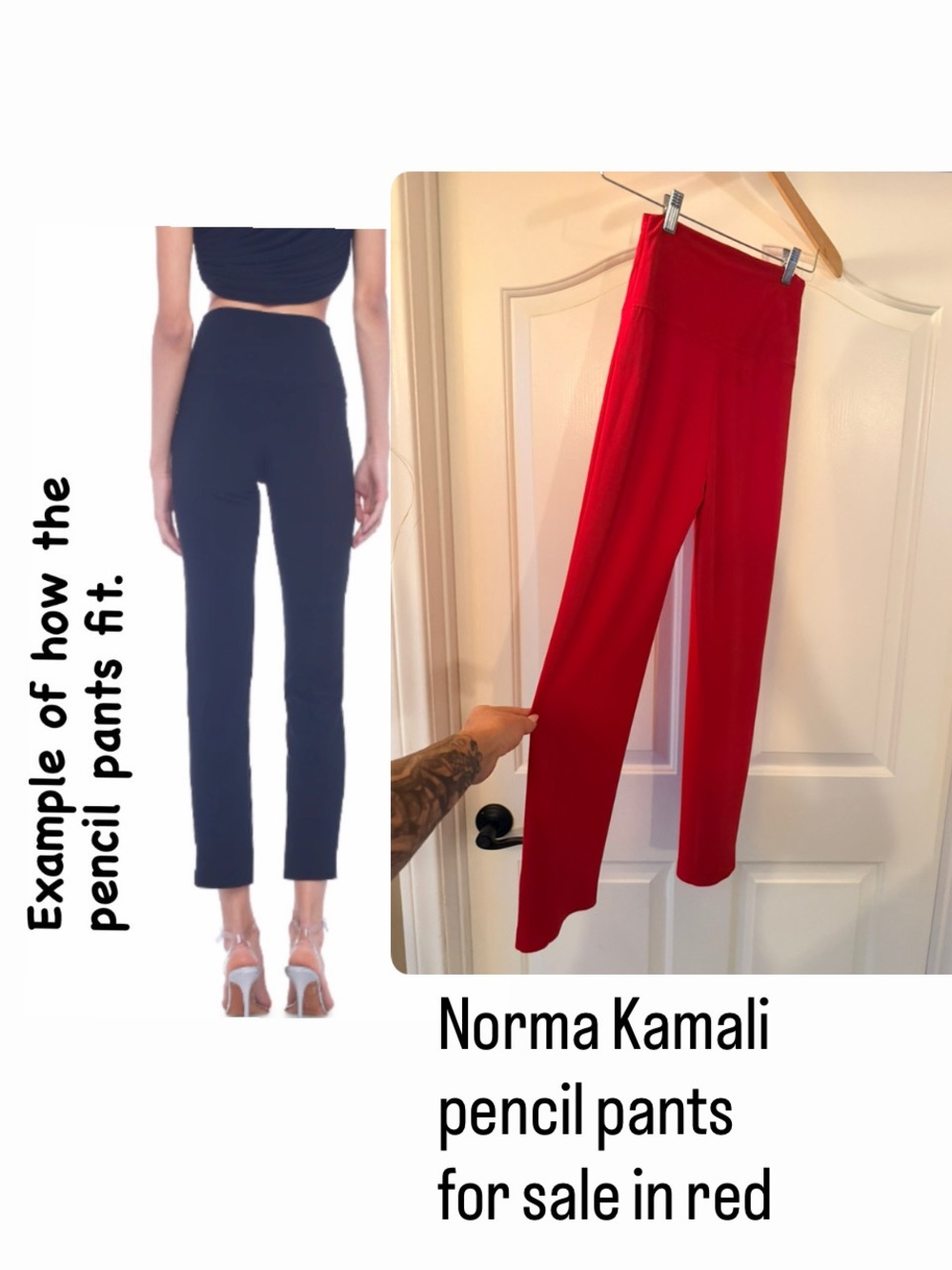 Norma Kamali Red pencil pants